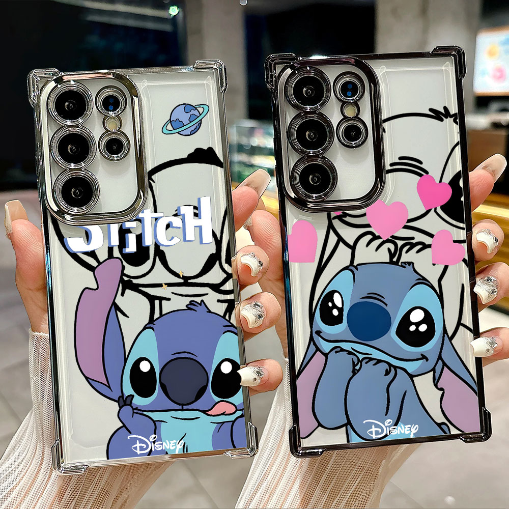 Phone Cases Galaxy S26 - Stitch Line Background Silicone Case For