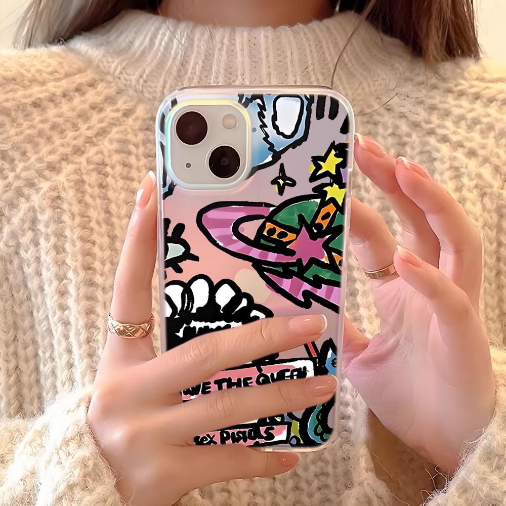 Phone Cases Brand - Luxury Brand Phone Case Laser Gradient