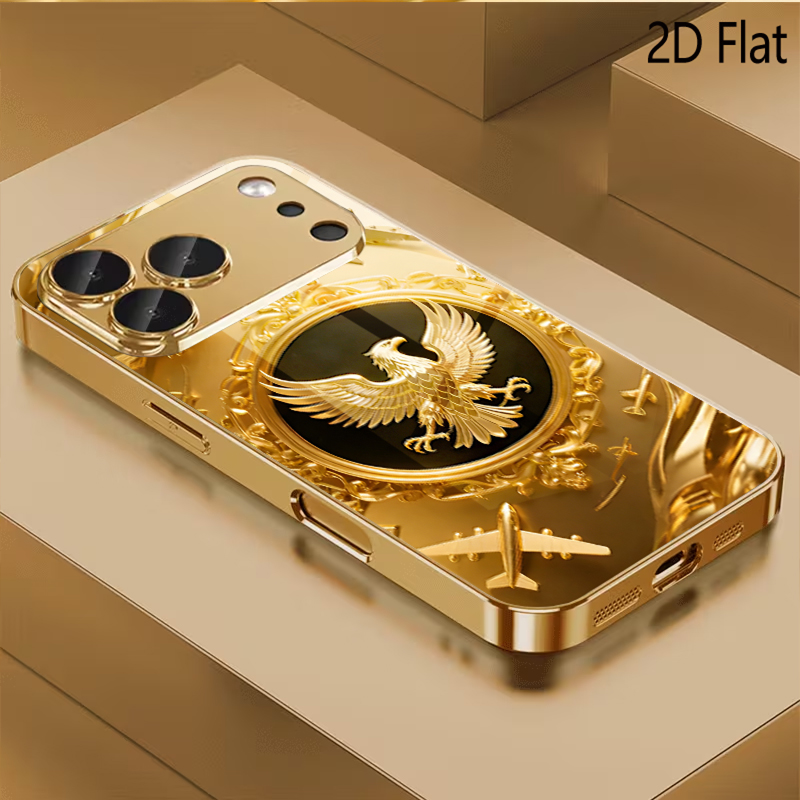 Phone Cases H&M - Golden Wing Patterned tempered glass design