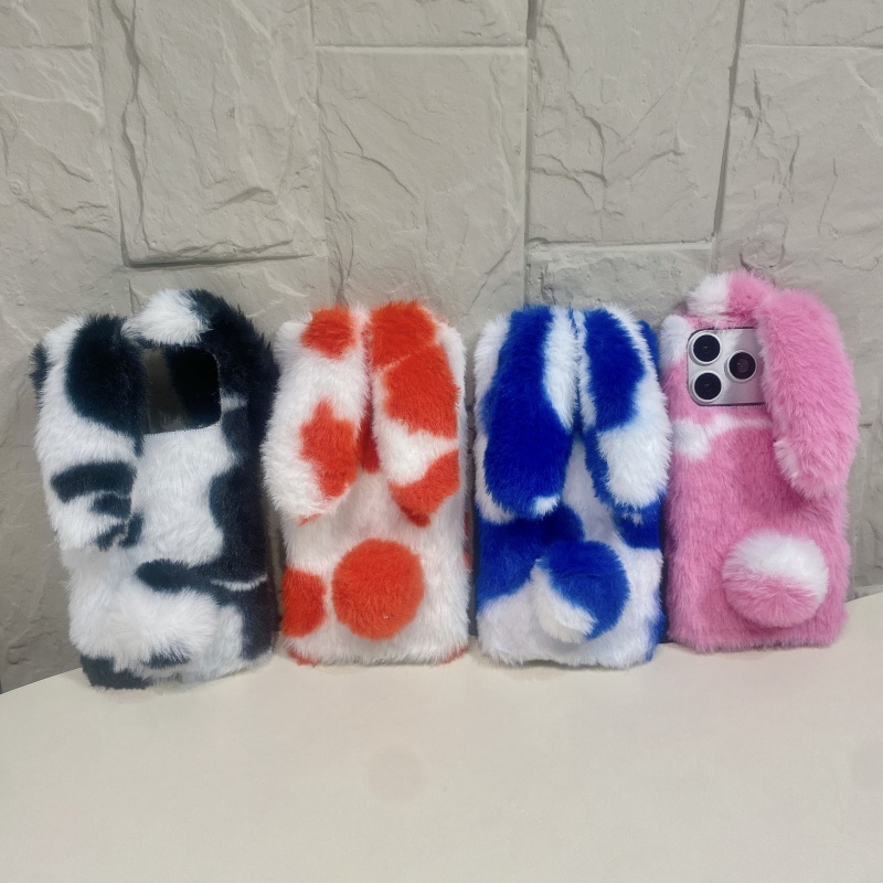 Phone Cases For Iphone 16 - Cute Rabbit Design Fluffy Phone Cases