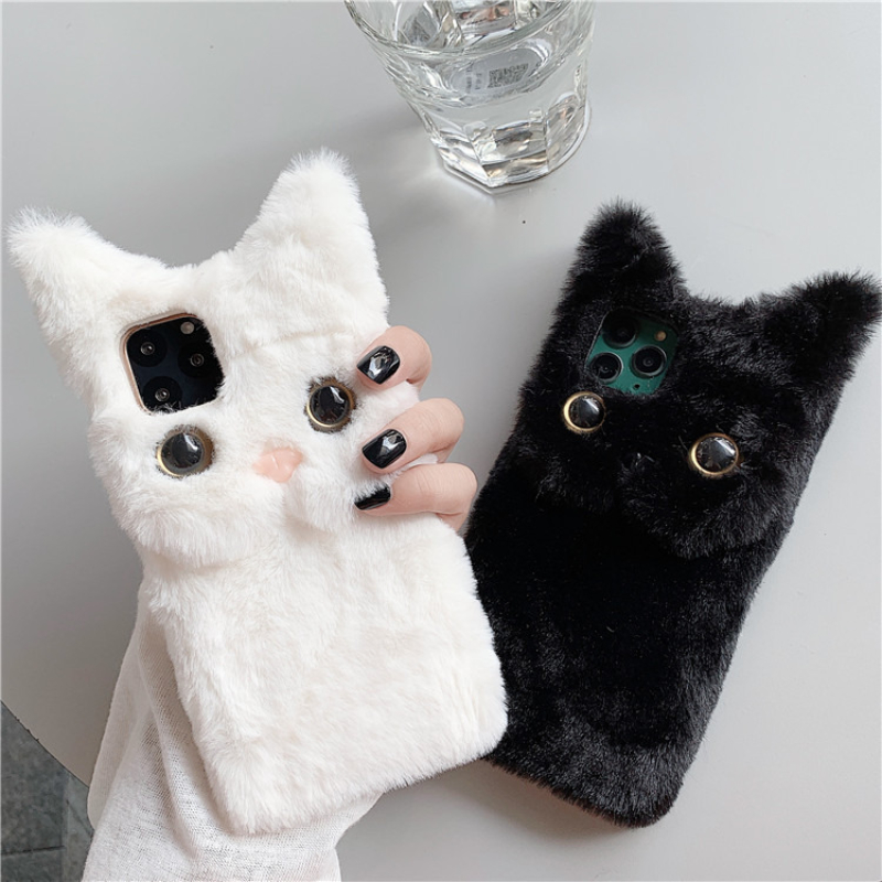 3D Cute Cartoon Cat Furry Plus - đánh giá và giá Phone Cases For Iphone 16