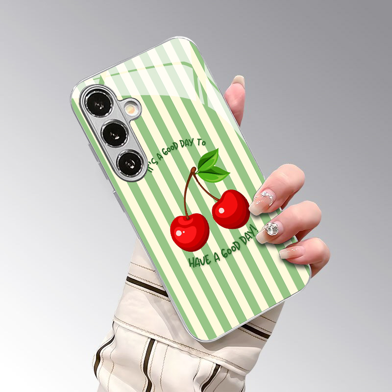 Cherry Stripe Pattern 2D Phone - đánh giá và giá Phone Cases Cherry