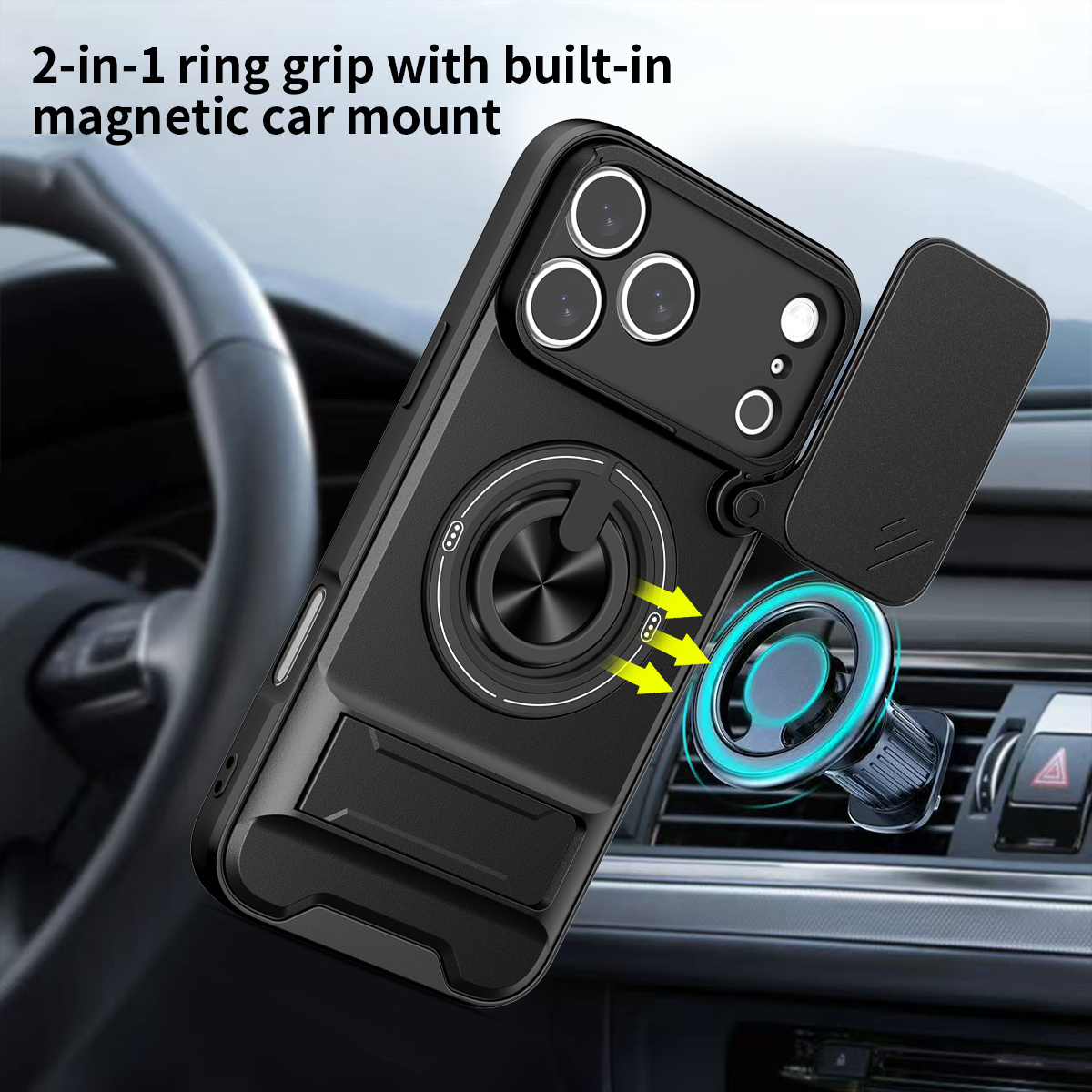 Magnetic Phone Case for IPhone - đánh giá và giá Ring Stand Case