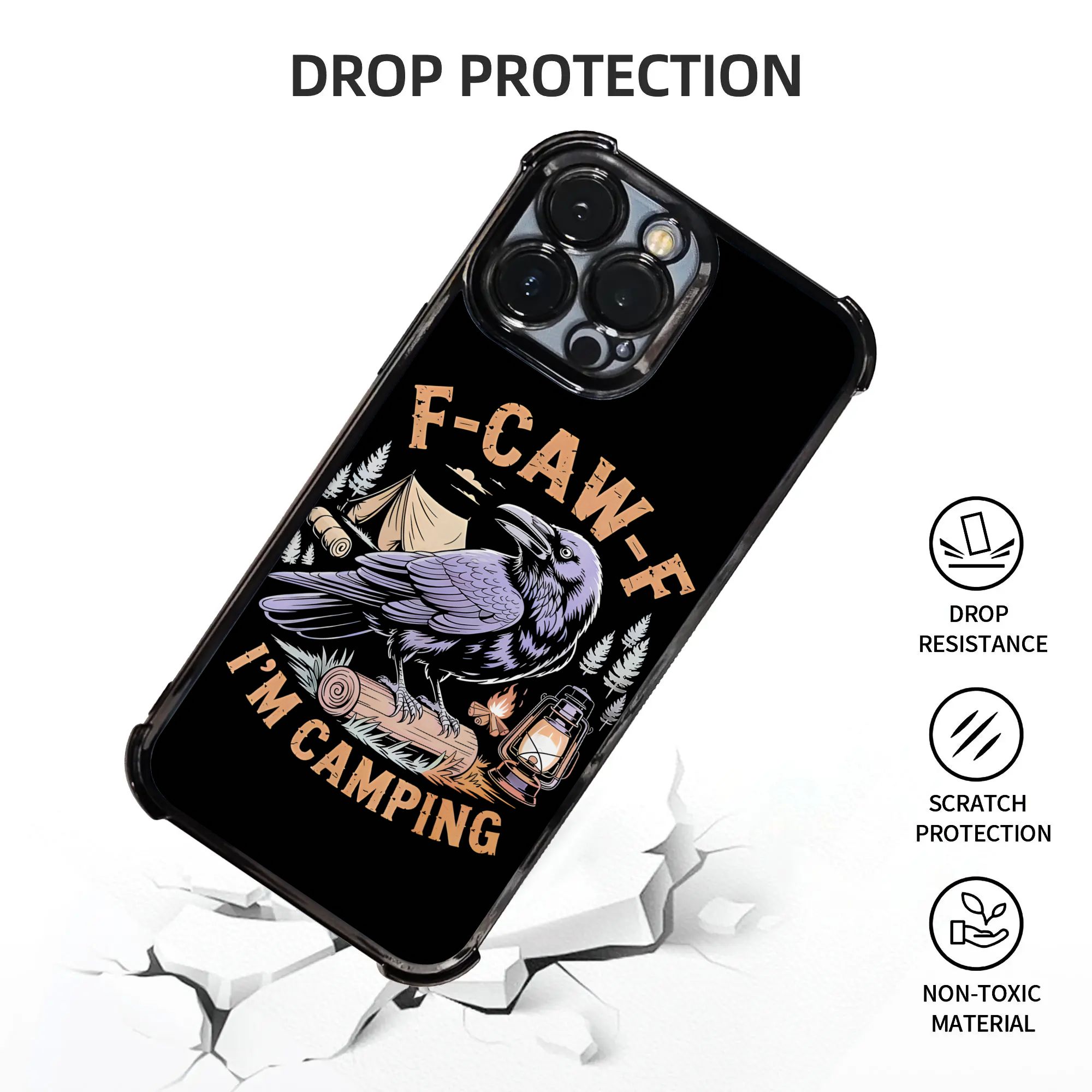 Funny Raven F CAW F I'm Campin - đánh giá và giá Phone Cases Funny