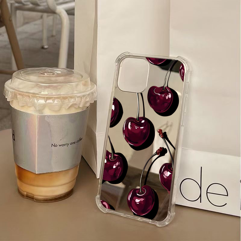 Cute Cherry Pattern Phone Case - đánh giá và giá Phone Cases Pinterest