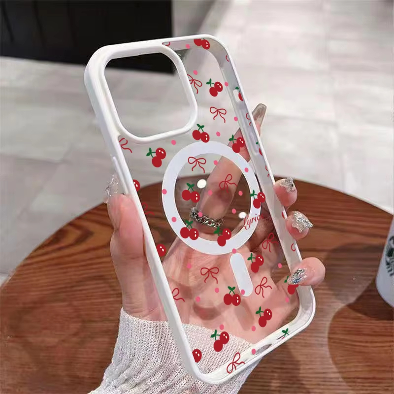 Red Cherry Printed Magnetic Ph - đánh giá và giá Phone Cases Cherry
