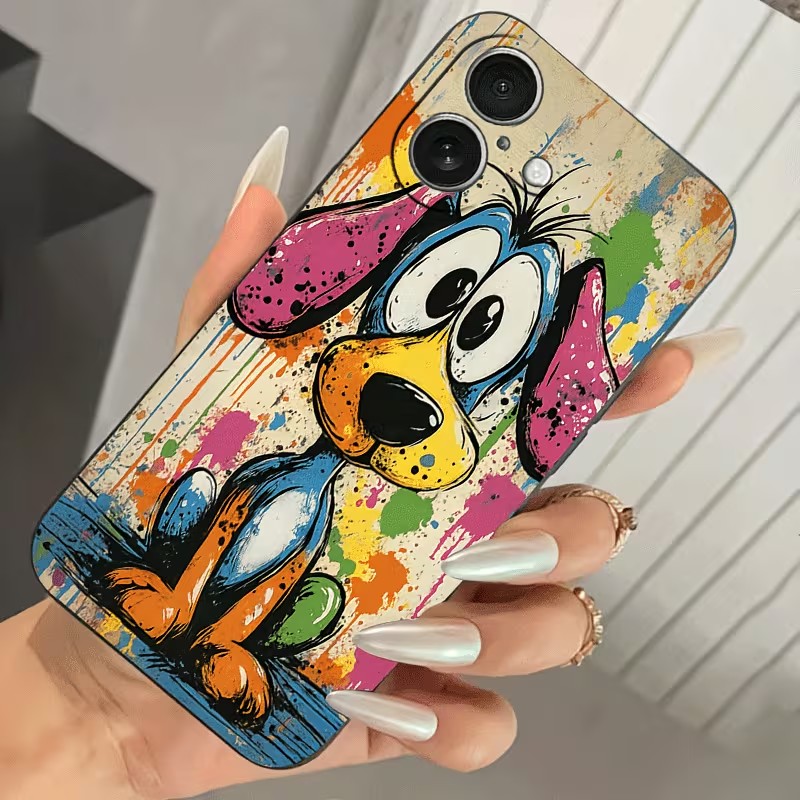 Graffiti Colored Puppy TPU Pho - đánh giá và giá Apple Iphone 15