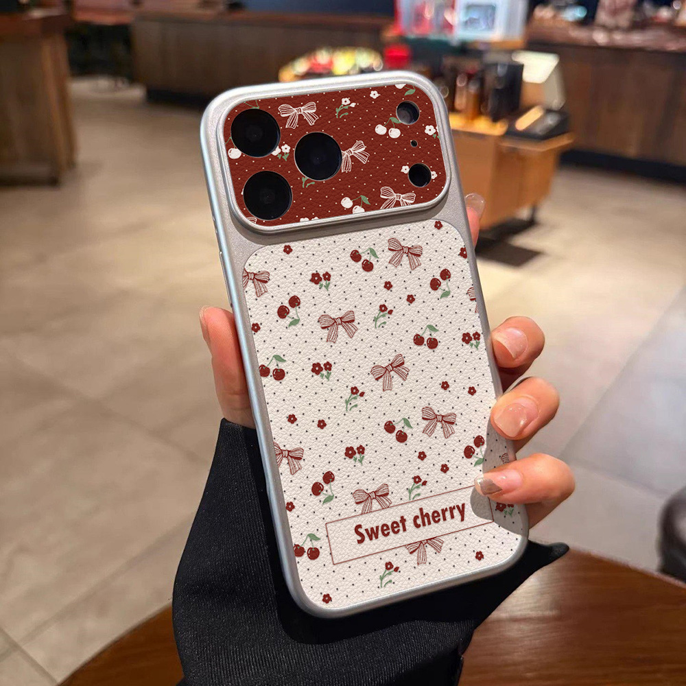 Sweet Cherry Bow Leather Phone - đánh giá và giá Phone Cases Cherry