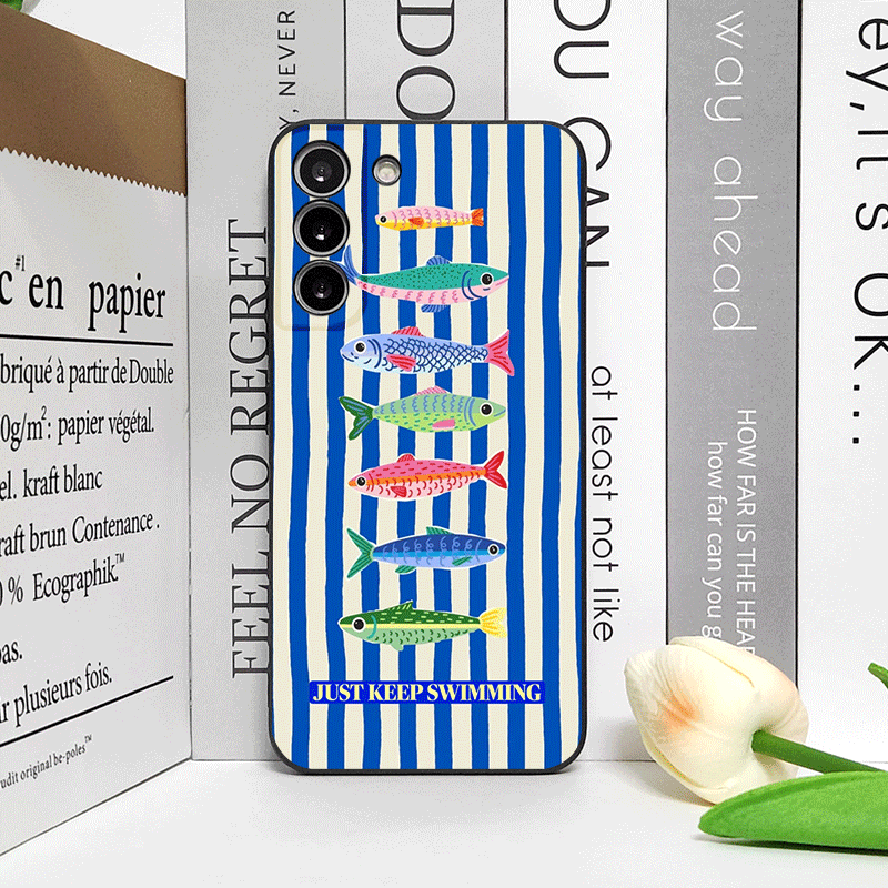Cute Striped Pattern Sardines  - đánh giá và giá Phone Cases Funny