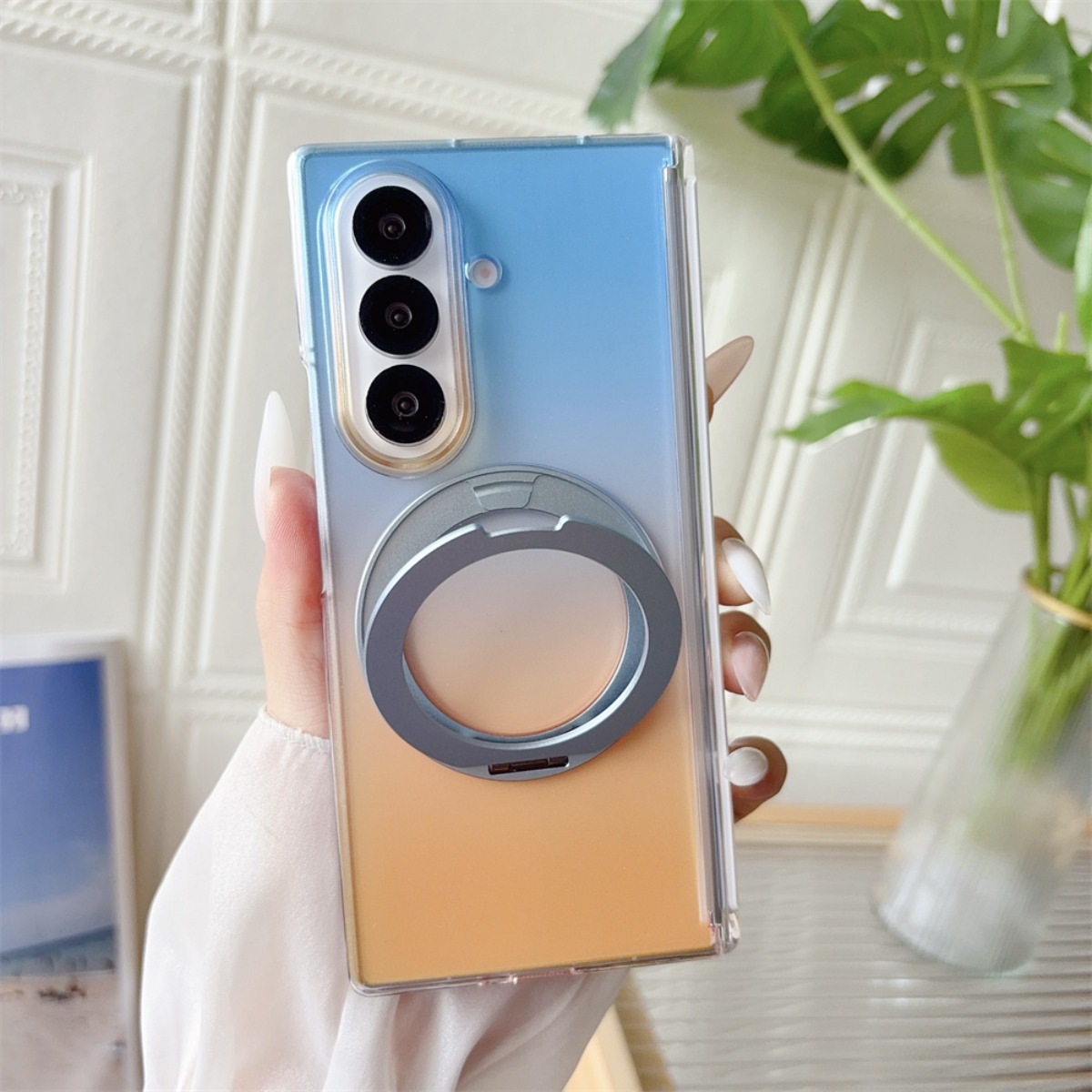 Gradient Transparent Rotate Ri - đánh giá và giá Ring Stand Case