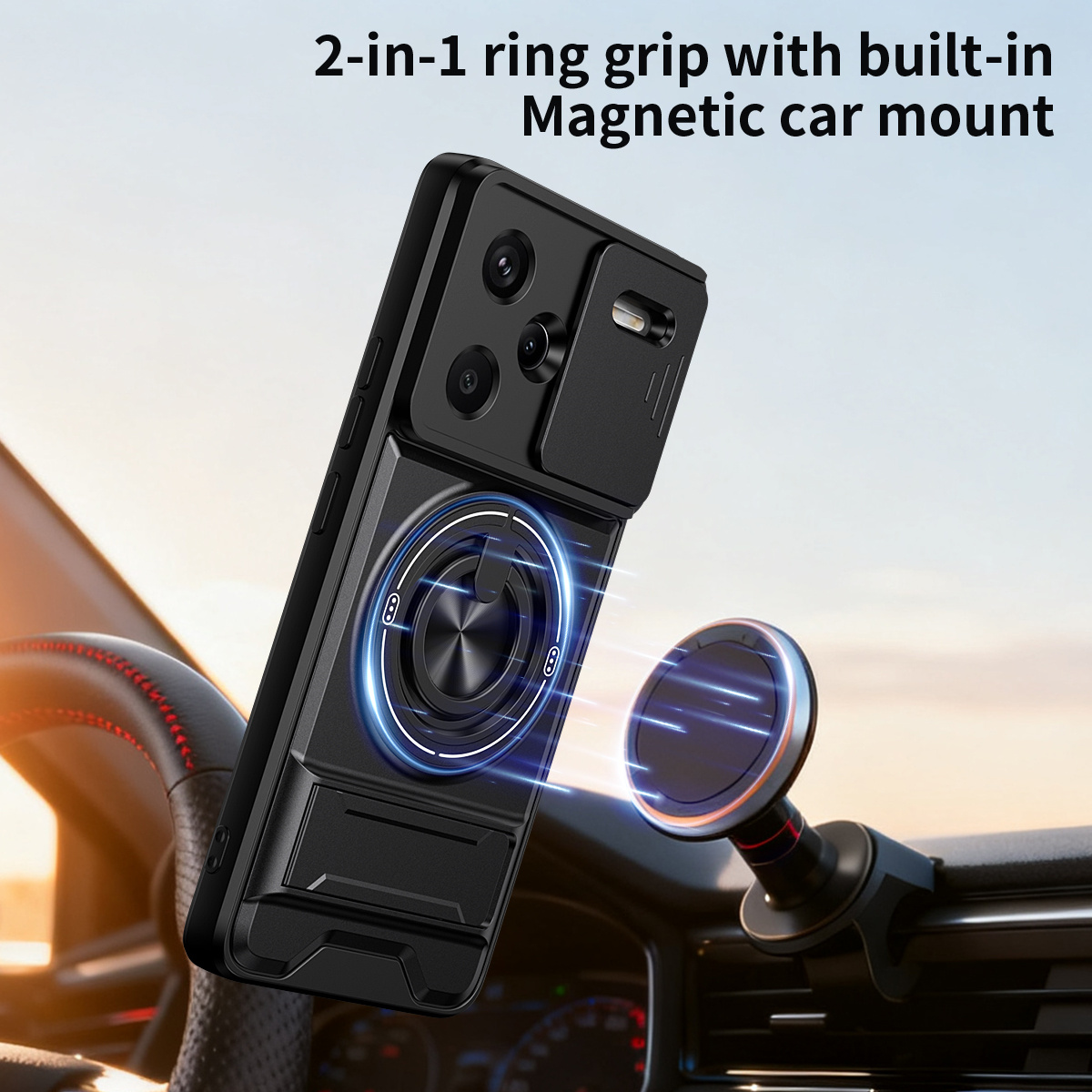 Lens Slide Camera Phone Case f - đánh giá và giá Ring Stand Case
