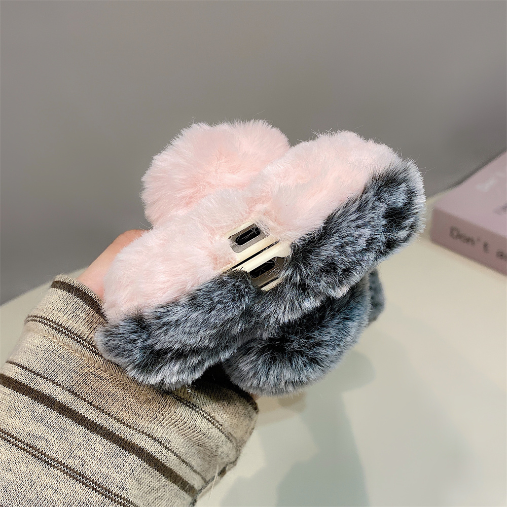 Cute Rabbit Ears Fluffy Stand  - đánh giá và giá Phone Cases Samsung